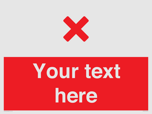 Custom red background, red cross sign